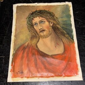 1930s Oil Painting of  Christ in Agony. 12 x 16